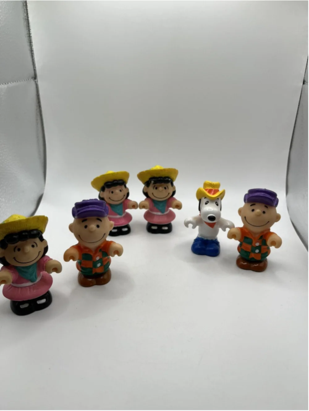 5 Vintage 1989 McDonald's Peanuts Snoopy Down on the Farm Happy Meal Cake Topper